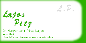 lajos pitz business card